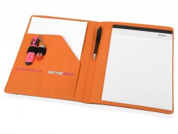 Папка для документов Делос, черный/оранжевый