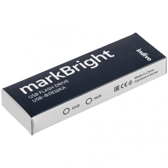 Флешка markBright с синей подсветкой, 32 Гб 