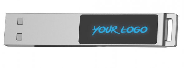 Флешка markBright с синей подсветкой, 32 Гб 