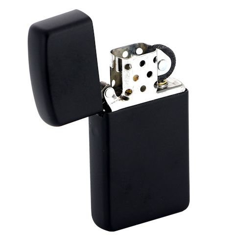 Зажигалка Zippo Slim Matt, матовая черная 