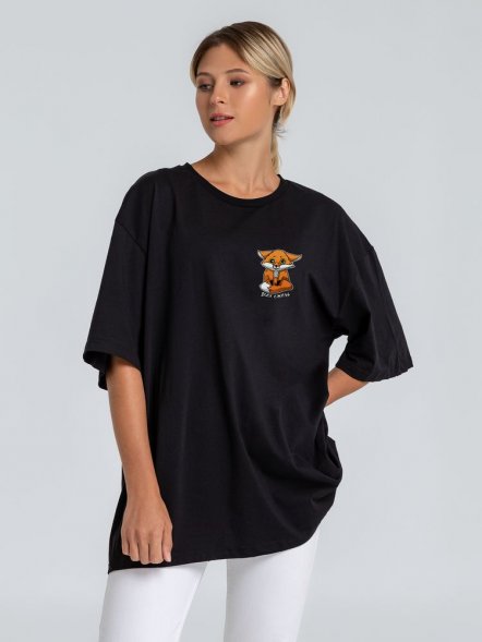Футболка оверсайз «Cute Fire. Всех сжечь», черная 