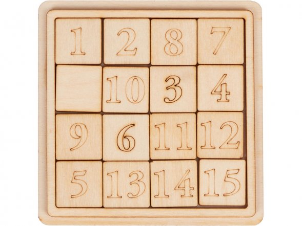 Деревянная головоломка Пятнашки 