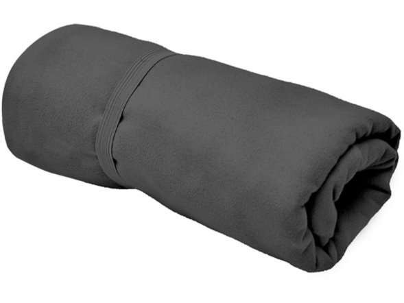 Спортивное полотенце CORK из микрофибры, темный свинец 