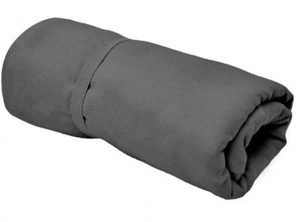 Спортивное полотенце CORK из микрофибры, темный свинец 