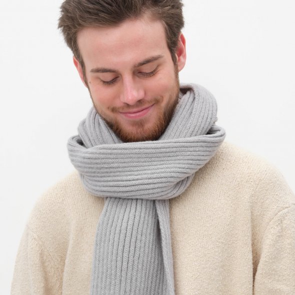 Шарф Forges вязаный, серый 