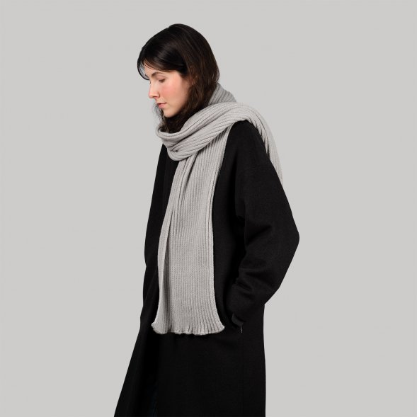 Шарф Forges вязаный, серый 