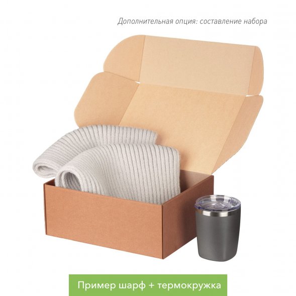 Шарф Forges вязаный, серый 