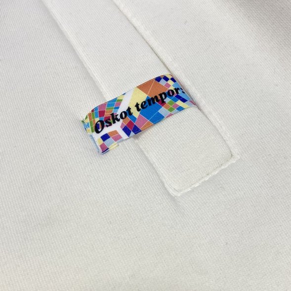 Лейбл тканевый Epsilon, S, белый 