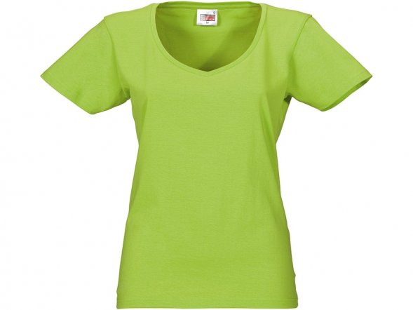 Футболка Heavy Super Club женская с V-образным вырезом, зеленое яблоко 