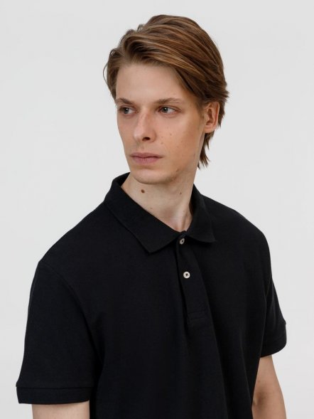 Рубашка поло унисекс Pacific, черная 