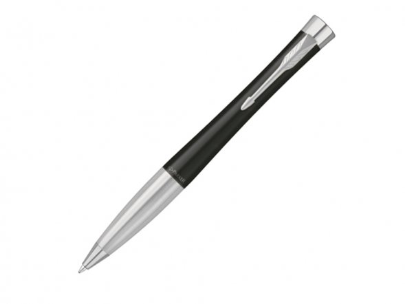 Ручка шариковая Parker модель Urban Muted Black CT в футляре, черный/серебристый 