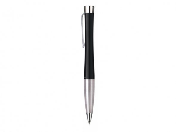 Ручка шариковая Parker модель Urban Muted Black CT в футляре, черный/серебристый 