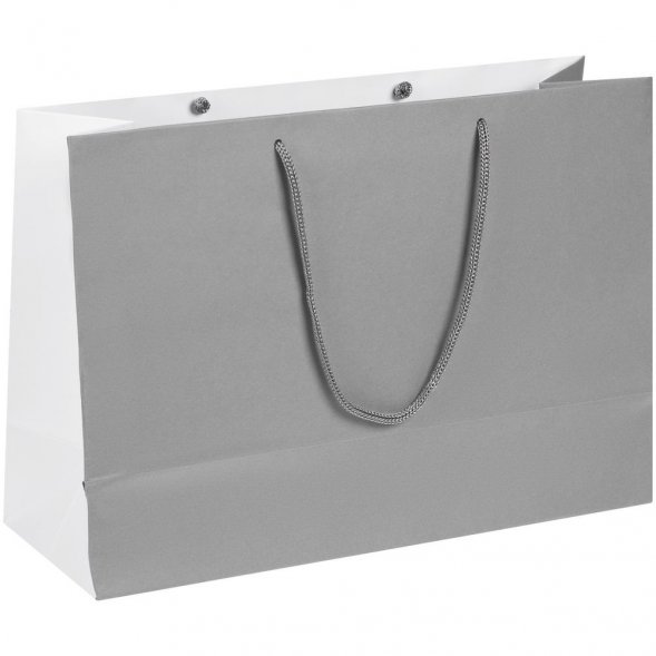Пакет бумажный Bicolor, белый с серым 