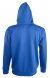 Толстовка мужская на молнии Soul Men 290 с контрастным капюшоном, ярко-синяя 