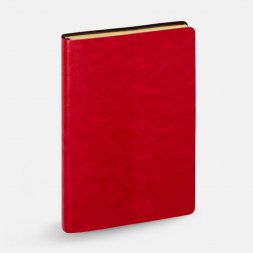 Ежедневник Nebraska Flex, недатированный, красный с золотистым
