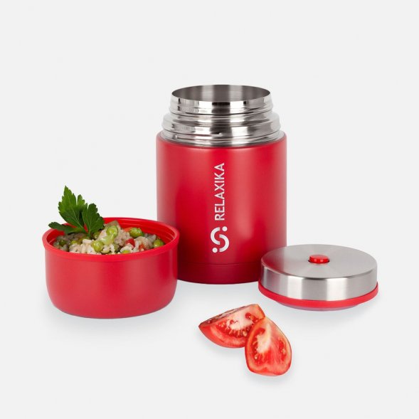 Термос для еды Relaxika 700, красный 