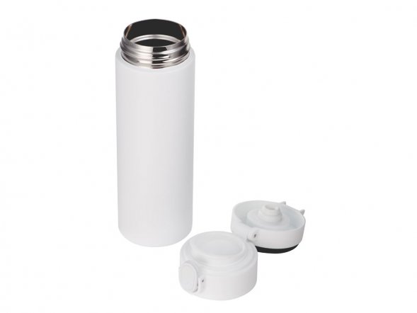 Вакуумная термокружка Waterline с медной изоляцией Bravo, 400 мл, тубус, белый 