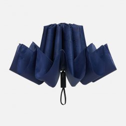 Зонт обратного сложения twoGether с двойным куполом, темно-синий