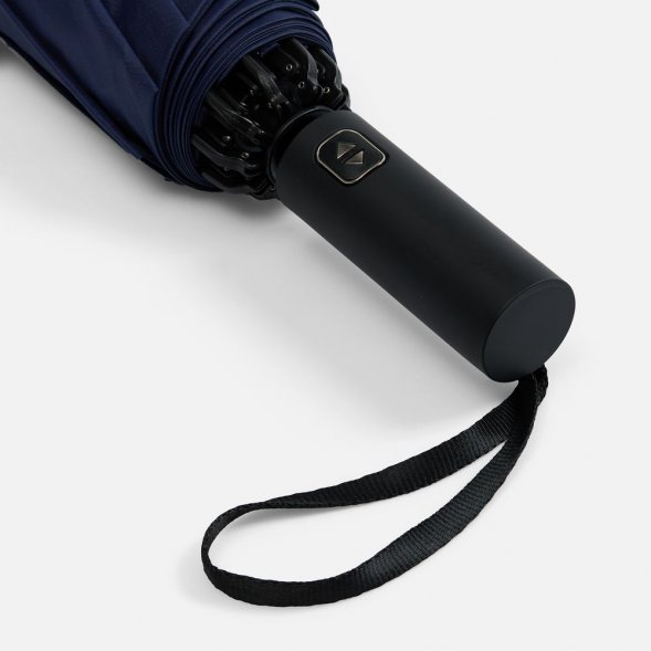 Зонт обратного сложения twoGether с двойным куполом, темно-синий 