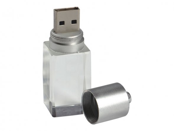 USB-флешка на 16 ГБ,micro USB  серебро 