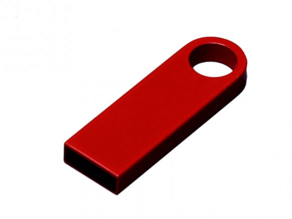USB 3.0-флешка на 16 Гб с мини чипом и круглым отверстием, красный 