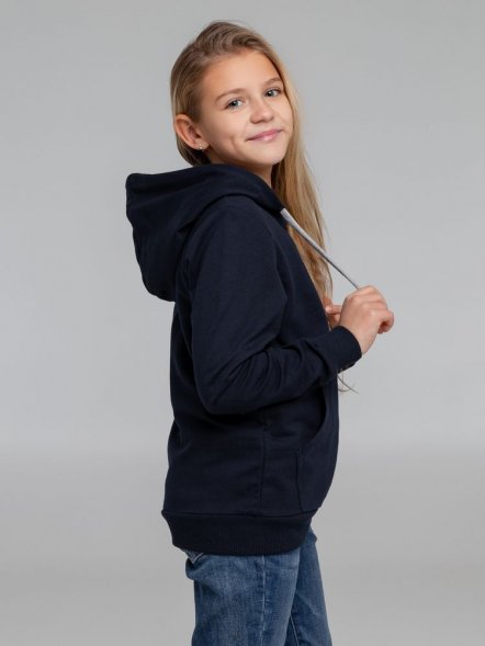 Толстовка с капюшоном детская Kirenga Kids, темно-синяя 