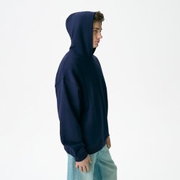 Худи оверсайз унисекс FUSION, темно-синий, размер 3XL/4XL