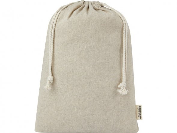 Большая подарочная сумка Pheebs объемом 4 л из хлопка плотностью 150 г/м2, натуральный 