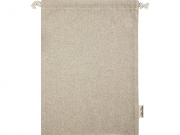 Большая подарочная сумка Pheebs объемом 4 л из хлопка плотностью 150 г/м2, натуральный 