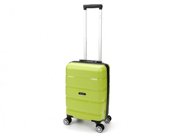 Чемодан TORBER В Отпуск, салатовый, полипропилен, 33 х 22 х 53 см, 35 л 