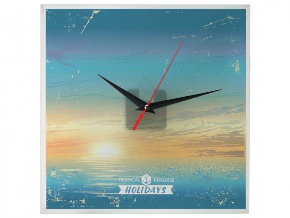 Часы настенные квадратные из стекла 28х28 см Nile 