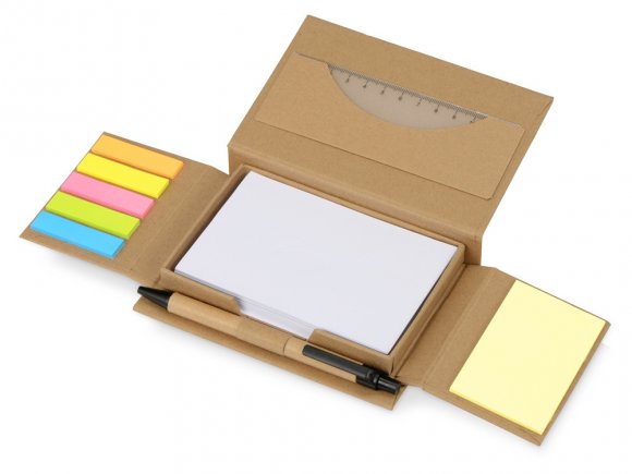 Канцелярский набор для записей Stick box, натуральный 