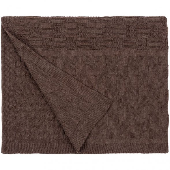 Плед Snippet, коричневый меланж 