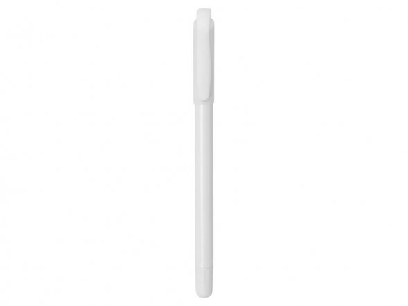 Ручка шариковая пластиковая Delta из переработанных контейнеров, белая 