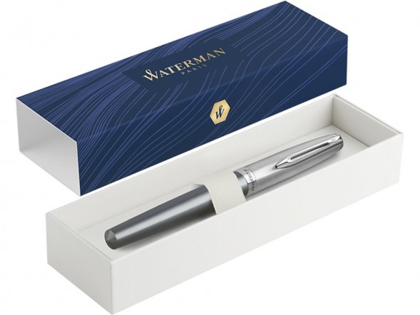 Ручка роллер Waterman  Embleme цвет GREY CT, цвет чернил: черный 