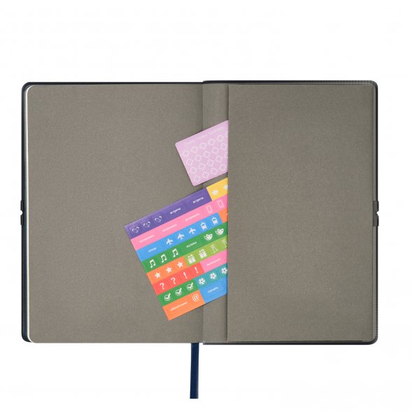 Ежедневник In Velour недатированный, синий 