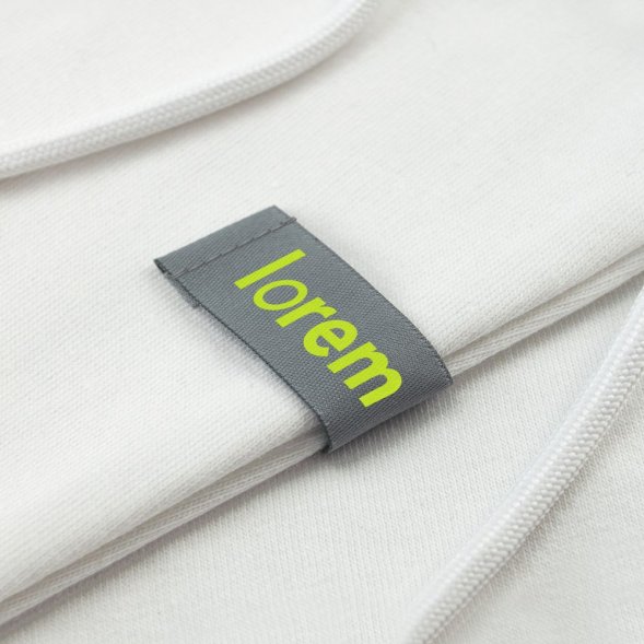 Лейбл тканевый Epsilon, S, серый 