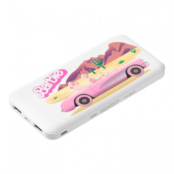 Внешний аккумулятор Elari Plus 10000 mAh, белый Barbie 
