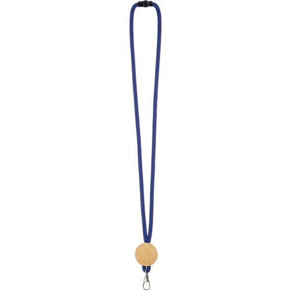 Шнурок для бейджа Tube Wood, синий 