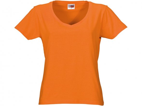 Футболка Heavy Super Club женская с V-образным вырезом, оранжевый 