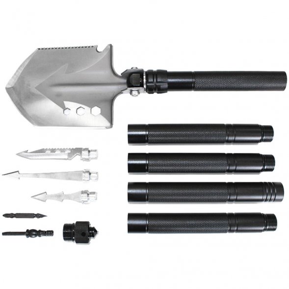 Многофункциональная лопата HK001, черная 