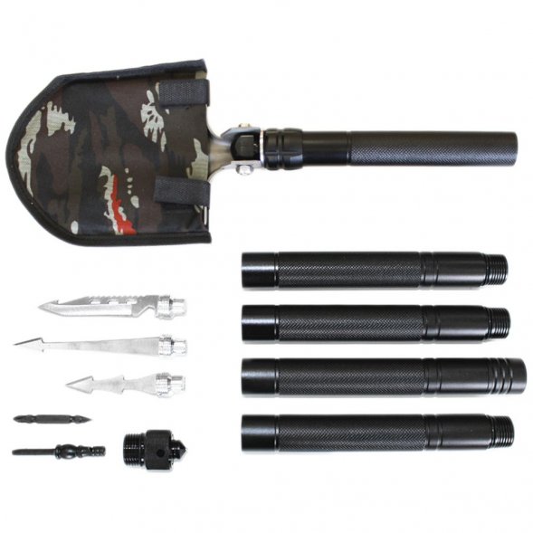 Многофункциональная лопата HK001, черная 