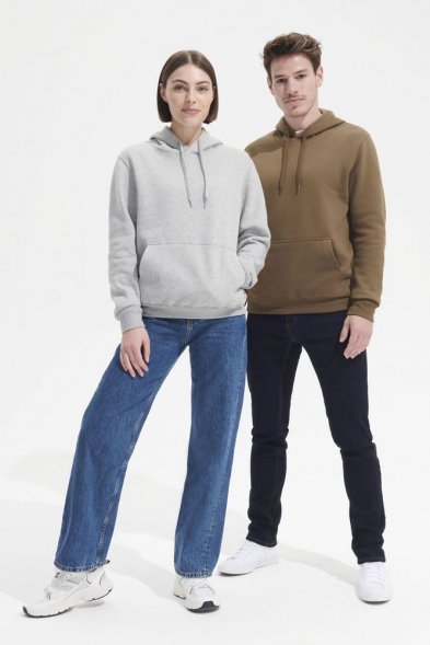 Толстовка с капюшоном Slam 320, серый меланж 