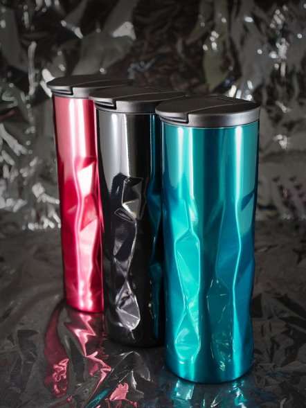 Термостакан Gems Black Morion, черный морион 