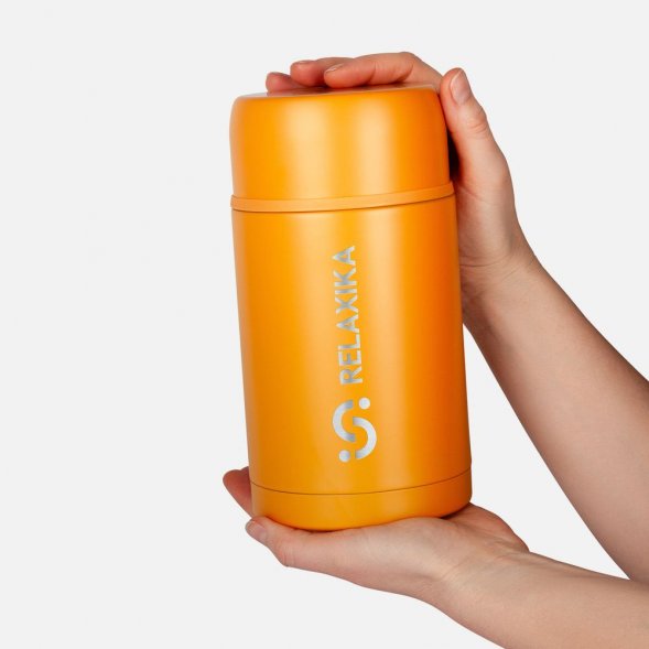 Термос для еды Relaxika 1000, желтый 