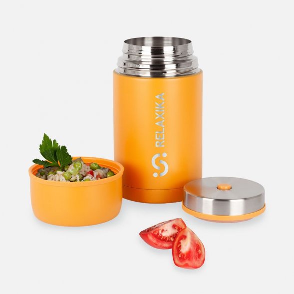 Термос для еды Relaxika 1000, желтый 
