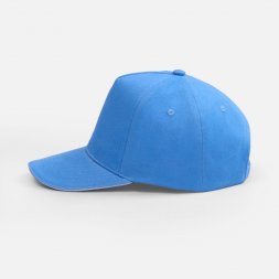 Бейсболка Classic 2.0, синяя с белым кантом