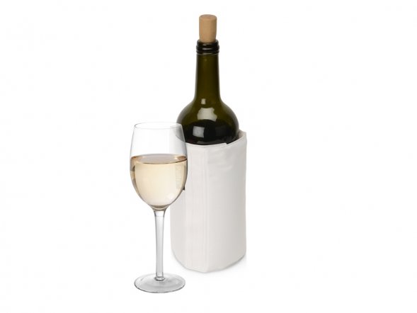 WINE COOLER SATIN WHITE/Охладитель-чехол для бутылки вина или шампанского, белый 