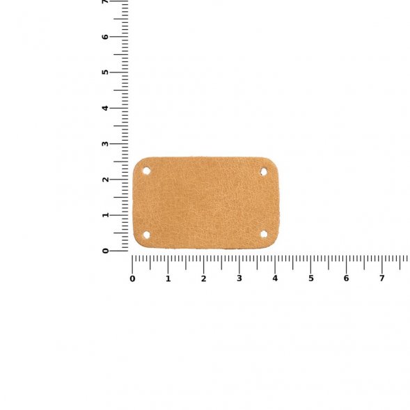 Лейбл кожаный Beta, S, бежевый 