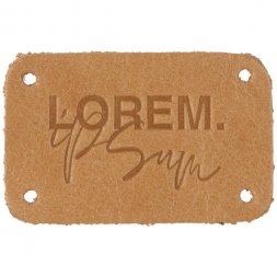 Лейбл кожаный Beta, S, бежевый